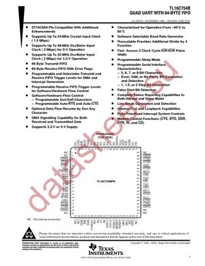 TL16C754BPN datasheet  